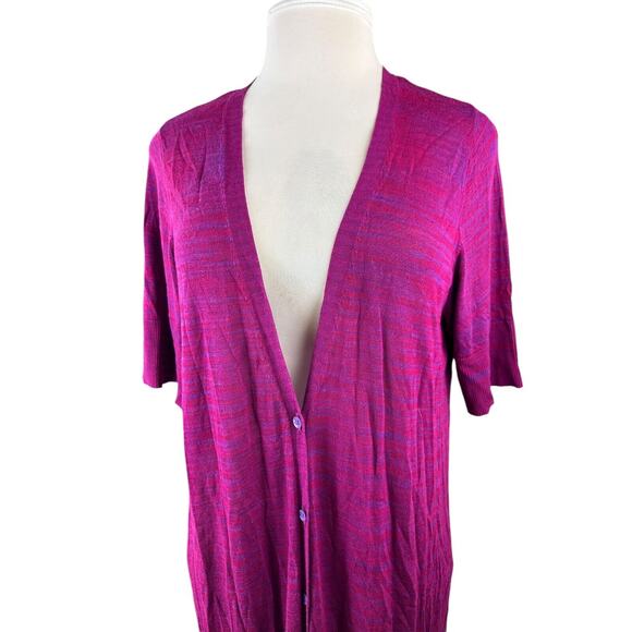 Torrid Space Dye Duster V-Neck Button Front Sweater Long Cardigan Plus Size 3 3X - Picture 4 of 12